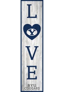 BYU Cougars 48 Inch Love Leaner Sign - Navy Blue