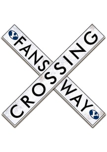 BYU Cougars 48 Inch Fans Way Crossing Wall Art