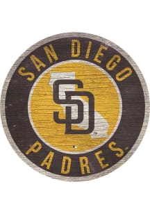San Diego Padres 12 in Circle State Sign - Blue