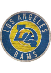 Los Angeles Rams 12 in Circle State Sign - Blue