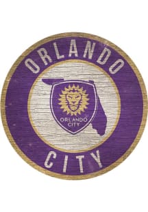 Orlando City SC 12 in Circle State Sign - Purple