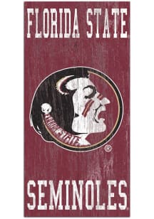 Florida State Seminoles Heritage Logo 6x12 Sign - Maroon