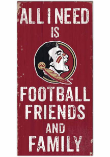 Florida State Seminoles Football Friends and Family Sign - Maroon