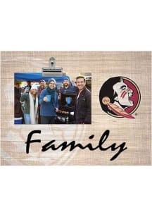 Florida State Seminoles Family Burlap Clip Picture Frame - Maroon