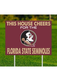 Florida State Seminoles This House Cheers For Yard Sign - Maroon