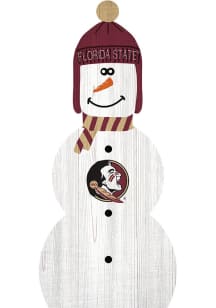 Florida State Seminoles Snowman Leaner Sign - Maroon