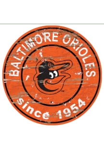 Baltimore Orioles Established Date Circle 24 Inch Sign - Orange
