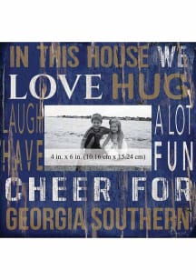 Georgia Southern Eagles In This House 10x10 Picture Frame - Blue