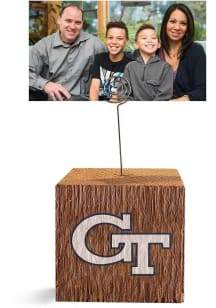 GA Tech Yellow Jackets Block Spiral Photo Holder Blue Desk Accessory