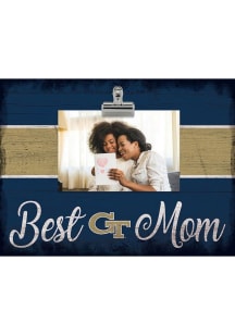 GA Tech Yellow Jackets Best Mom Clip Picture Frame - Blue