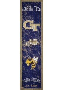 GA Tech Yellow Jackets Heritage Banner 6x24 Sign - Blue