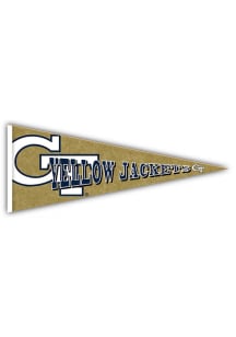GA Tech Yellow Jackets Wood Pennant Sign - Blue