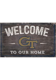 GA Tech Yellow Jackets Welcome to our Home Sign - Blue