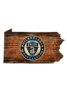 Philadelphia Union 12 Mini Roadmap State Sign Sign - Navy Blue
