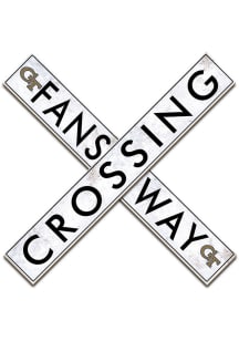 GA Tech Yellow Jackets 48 Inch Fans Way Crossing Wall Art