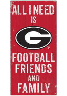 Georgia Bulldogs Football Friends and Family Sign - Red