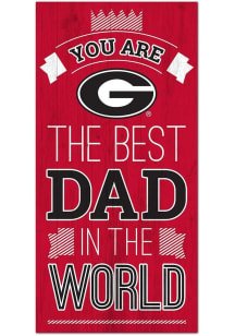 Georgia Bulldogs Best Dad in the World Sign - Red