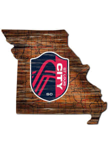 St Louis City SC 12 Mini Roadmap State Sign Sign - Red