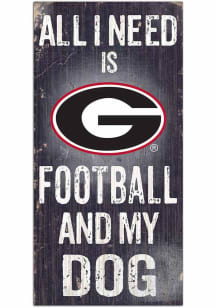 Georgia Bulldogs Football and My Dog Sign - Red