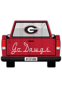 Georgia Bulldogs Truck Back Cutout Sign - Red