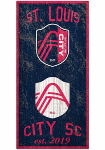 St Louis City SC 6X12 Heritage Logos Sign - Red