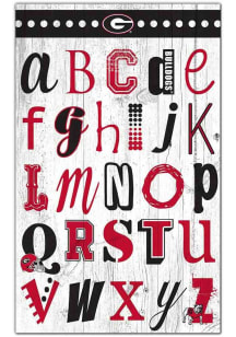 Georgia Bulldogs Alphabet Sign - Red