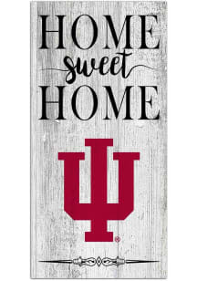 Indiana Hoosiers Home Sweet Home Whitewashed Sign - Red