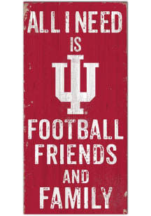 Indiana Hoosiers Football Friends and Family Sign - Red