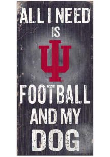 Indiana Hoosiers Football and My Dog Sign - Red