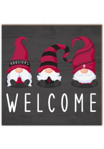 Indiana Hoosiers Welcome Gnomes Sign - Red