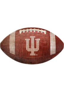 Indiana Hoosiers Baseball Shaped Sign - Red