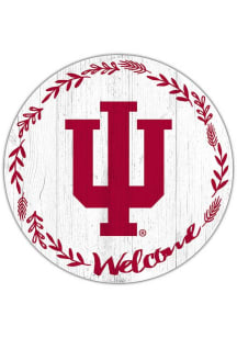 Indiana Hoosiers Welcome Circle Sign - Red