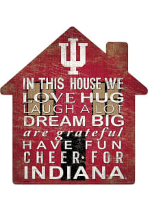 Indiana Hoosiers 12 inch House Sign - Red