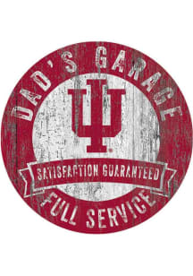 Indiana Hoosiers Dads Garage Sign - Red
