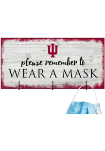 Indiana Hoosiers Please Wear Your Mask Sign - Red