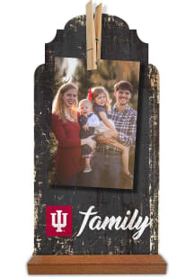 Indiana Hoosiers Family Clothespin Sign - Red