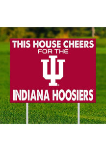 Indiana Hoosiers This House Cheers For Yard Sign - Red