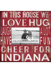 Indiana Hoosiers In This House 10x10 Picture Frame - Red