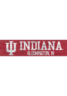 Indiana Hoosiers 6x24 Sign - Red