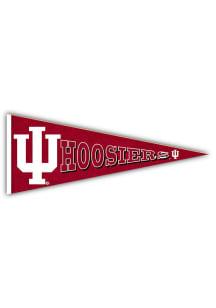 Indiana Hoosiers Wood Pennant Sign - Red