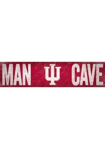 Indiana Hoosiers Man Cave 6x24 Sign - Red
