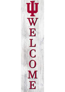Indiana Hoosiers 24 Inch Welcome Leaner Sign - Red