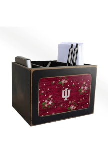 Indiana Hoosiers Floral Desktop Organizer Desk Accessory