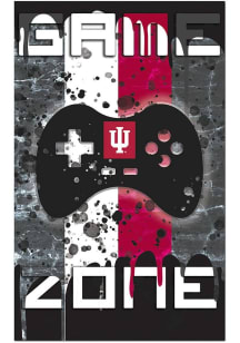 Indiana Hoosiers Grunge Game Zone Sign - Red