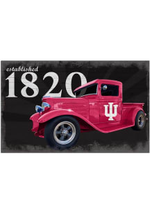 Indiana Hoosiers Established Truck Sign - Red