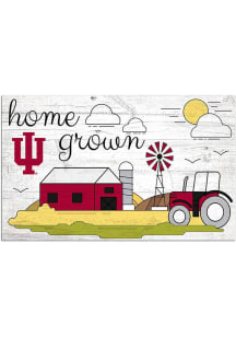 Indiana Hoosiers Home Grown Sign - Red