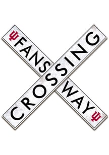 Indiana Hoosiers 24 Inch Fans Way Crossing Wall Art - Red