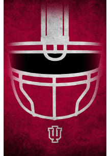 Indiana Hoosiers Ghost Helmet 17x26 Sign - Red