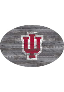 Indiana Hoosiers 46 Inch Distressed Wood Sign - Red