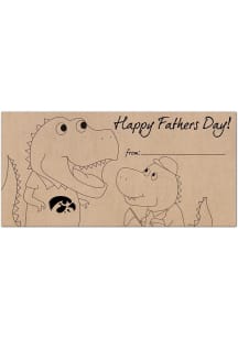 Iowa Hawkeyes Fathers Day Coloring Sign - Black